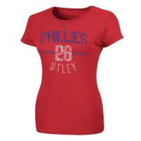 MLB Chase Utley Philadelphia Phillies Women's Short Sleeve Crew Neck Tee