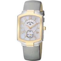 Philip Stein Classic Tank Ladies Two Tone Grey Satin Strap Watch 21TG-FW-IPL