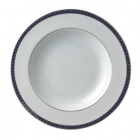 Bernardaud Athena Platinum Navy Rim Soup Bowl