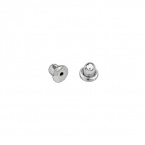 .925 Sterling Silver Rhodium Plated Screw-back For TWJC Silver Stud Earrings Only