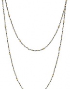 Mizuki 14k Wrapped Silver Chain Mix Bead Necklace, 37