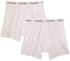 Calvin Klein Mens 2 Pack Boxer Brief, White, Small