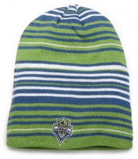 MLS Seattle Sounders FC, Authentic Player Knit Hat, One Size Fits All, Green/Blue