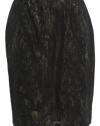 Jones New York Jet Black Lace Overlay Slim Skirt 20W