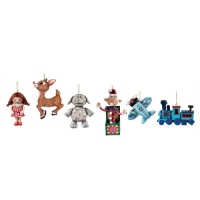 Rudolph the Red Nosed Reindeer Misfit Toys Hanging Ornaments, Set of 6