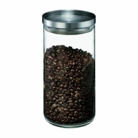 BODUM Yohki 68-Ounce Glass Storage Jar Large with Stainless Steel Lid