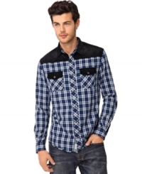 Kindle your inner wrangler in this cowboy inspired plaid shirt by Buffalo David Bitton.