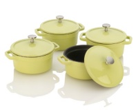 Fagor Michelle B. Mini Dutch Ovens with Lid, Lemon Lime