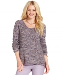 The easiest way to jump on the season's texture trend? Snuggle into this marled-knit sweater from Calvin Klein Jeans!