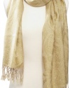 Lilly Pulitzer Women's Murfee Jacquard Wrap Scarf, Metallic Gold, One Size