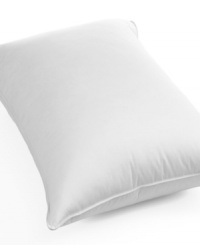 Rest and relaxation. This Martha Stewart Collection pillow features plush hypoallergenic down fill and a soft and smooth 300-thread count cotton sateen cover for comfortable night's sleep. The combination of down and polyester fill allows for lasting loft and adjustability.