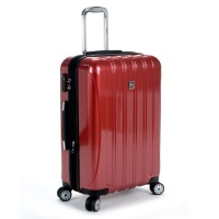 Delsey Helium Aero 25 Inch Expandable Spinner Trolley, Red, One Size