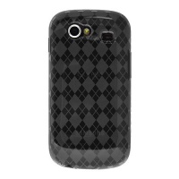 Amzer Luxe Argyle High Gloss TPU Soft Gel Skin Case for Samsung/Google Nexus S - Smoke Gray