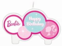 Amscan Barbie All Doll?d Up 1-1/4 Molded Cake Candle Set, 4-Count