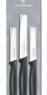 Victorinox 3 Piece Stainless Steel Black Paring Set