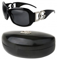 DG Eyewear Sunglasses Black Frame 37163 and 1 Black Hard Case For Sunglasses and Free Microfiber Bag