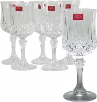 Arc International Cristal d'Arques Longchamp Diamax Sherry Glass, 4-Ounce, Set of 6