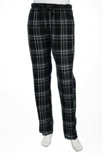 Perry Ellis Portfolio Flannel Plaid Black, Gray and White Pajama Pants