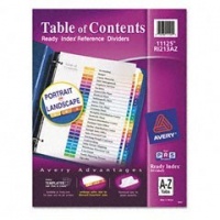 Avery Ready Index Table of Contents Dividers, 26-Tab, 1 Set (11125)