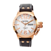 TW Steel Men's CE1017 CEO Canteen Brown Leather White Dial Watch