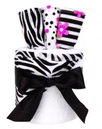 Trend Lab 4 Piece Zahara Hooded Towel Gift Cake