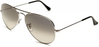 Ray-Ban RB3025 Aviator Sunglasses,Shiny Silver Frame/Grey Gradient Lens,58 mm