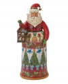 The friendliest face of Christmas, Santa welcomes everyone home in a pineapple-embellished gown. With a lantern in his mitten and jingling bell at the tip of his hat, Jim Shore's painstakingly crafted figurine is a jolly-good gift for holiday hosts.