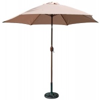 TropiShade 9-Foot Bronze Aluminum Poly Market Umbrella, Beige