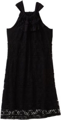 Ella Moss Girl Girls 7-16 Garland Dress, Black, 12