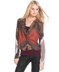 In a bold southwest-inspired print, this Sanctuary jacket is a statement topper for hot fall style! (Clearance)