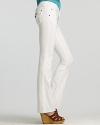 White jeans are a spring sensation and this pair from Hudson is fabulous for a head-to-toe monochromatic look. In a timeless silhouette, a seasonal investment piece.