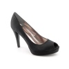 Calvin Klein Sandie Peep Toe Platforms Shoes Black Womens