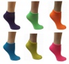 VH Apparel - All Mixed Up - Ladies 6-Pair Pack Of Neon Ankle (Anklet) Socks - One size fits most - Fluorescent colors