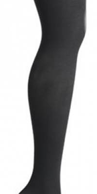 HUE Women's Opaque Control Top Tight, Black, Size 1