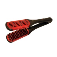 CHI Air Expert Hairstyling Tourmaline Ceramic Straightening Brush, Red/black