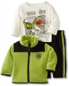 Kids Headquarters Baby-boys Newborn KHQ T-Rex Jacket with Long Sleeve Tee and Pant, Green, 6-9 Months