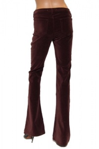 Women's J Brand Velvet Martini Mid-Rise Skinny Flare in Wine