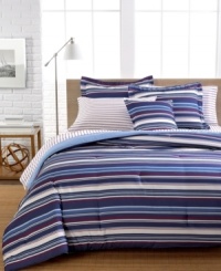 An American classic! This Jackson Stripe decorative pillow from Tommy Hilfiger turns your bed into a patriotic landscape with a red, white & blue color palette. Hidden zipper closure.