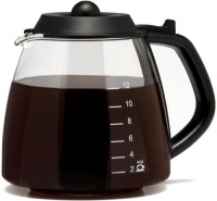 Medelco 12 Cup Millennium Style Carafe, Black