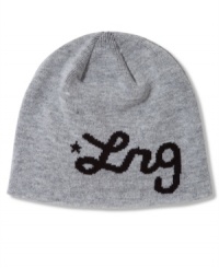 One great way to keep warm or look cool this winter: The LRG Restart beanie.