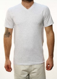 Quicksilver Men's Blank Slim V-neck MTI  T-Shirt Heather Gray