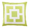 Trina Turk Down-Filled Pillow, Palm Springs Blocks, Green, 20 by 20-Inches