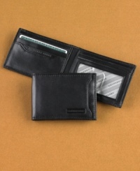 Keep it all right at your fingertips with this leather wallet from Geoffrey Beene.