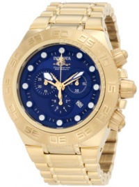 Invicta Men's 1941 Subaqua Sport Chronograph Blue Dial 18k Gold Ion-Plated Stainless Steel Watch