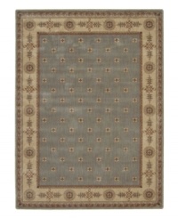 Warm up beside Nourison's gorgeous Somerset rug and enjoy the feeling of country elegance with a gently hued blossom and vine motif. Bearing the rich patina of premium-quality Opulon¿ yarns, each rug boasts a densely woven and strikingly luxurious pile that's a pleasure to touch and admire. One-year warranty.