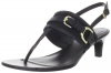 Lauren Ralph Lauren Women's Nance Thong Sandal,Black/Black,7 M US