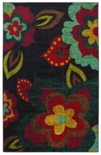 Townhouse Rugs 60-Inch by 96-Inch Area Rug, Kaleidoscope Floral