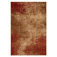 Townhouse Rugs Centrifuge Red 96-Inch by 132-Inch Area Rug