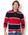 Keep your everyday look in line with this striped shirt from Nautica.