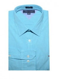 Tommy Hilfiger Men Custom Fit Plaid Stretch Logo Shirt